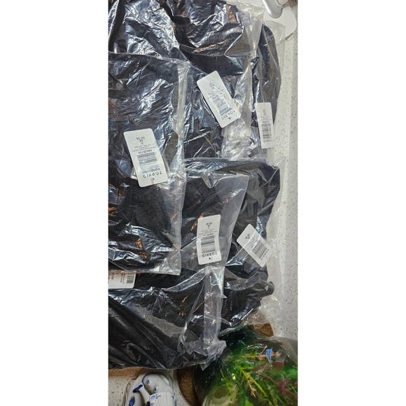 New Torrid M/L (10) Black Texture Knit Woven Eyelet Square Neck Swing Tank - Picture 4 of 5